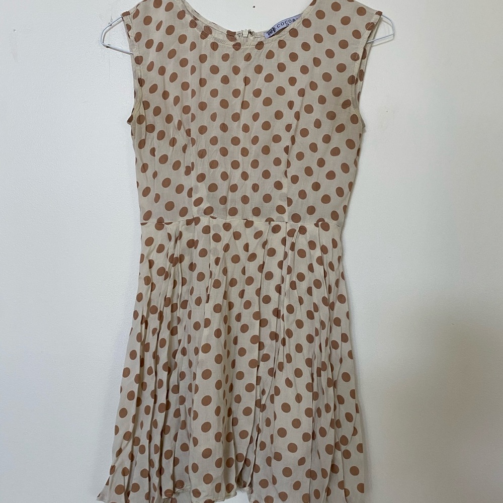 Polka dot mini dress small